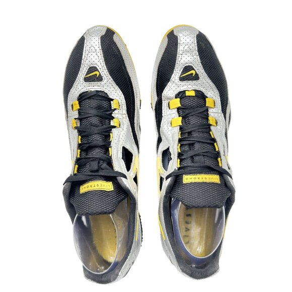 Nike Livestrong Mens Shoes Size 12 Silver Yellow Black Track Field Sprint Spikes - Picture 3 of 16